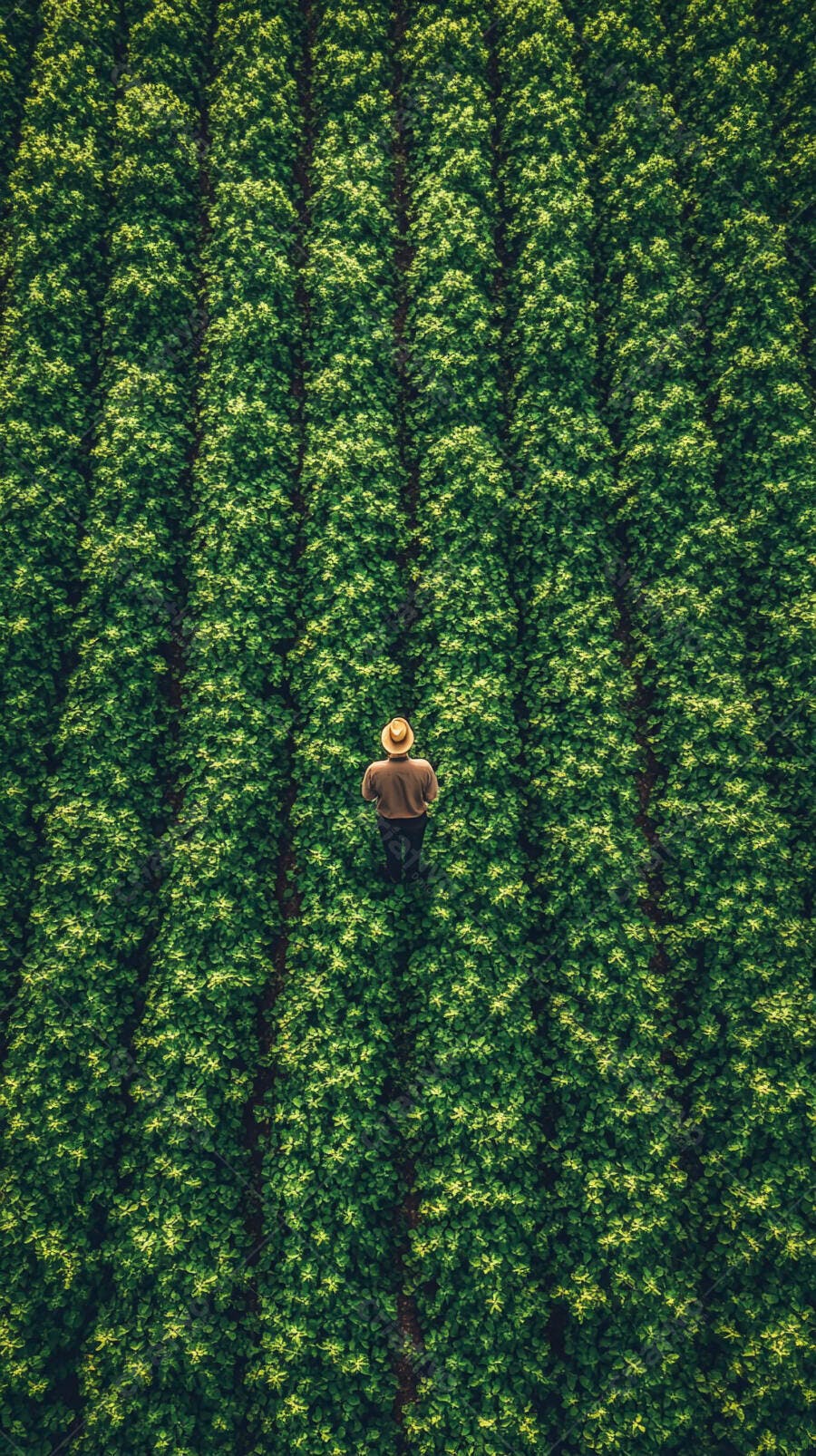 Foto Aérea Fazendeiro Campo Verde Plantação Agronegócio