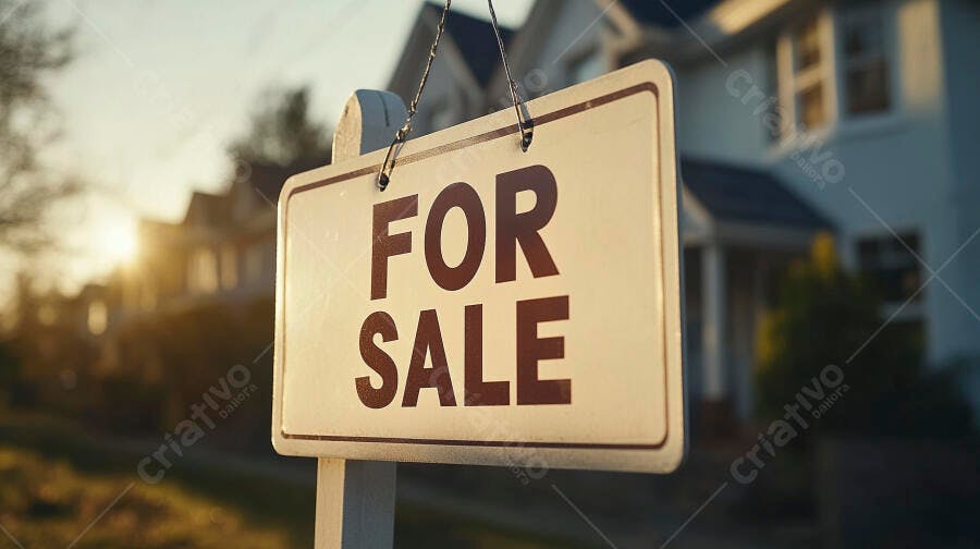 Foto Placa For Sale Casa Residencial Imobiliária Pôr do Sol
