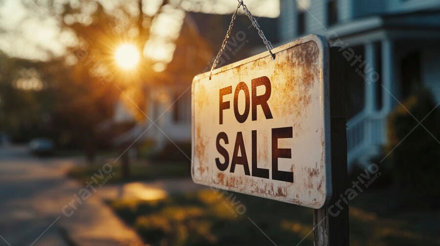 Foto Placa For Sale Imóvel Venda Pôr do Sol Dourado