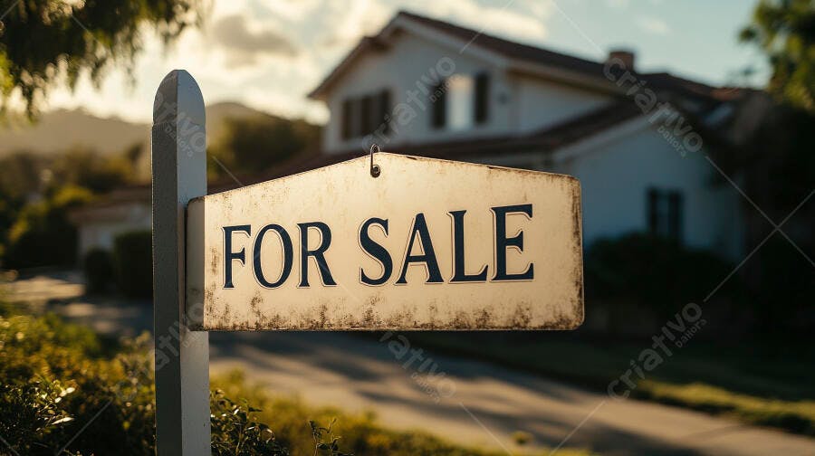 Foto Placa For Sale Casa Residencial Imobiliária