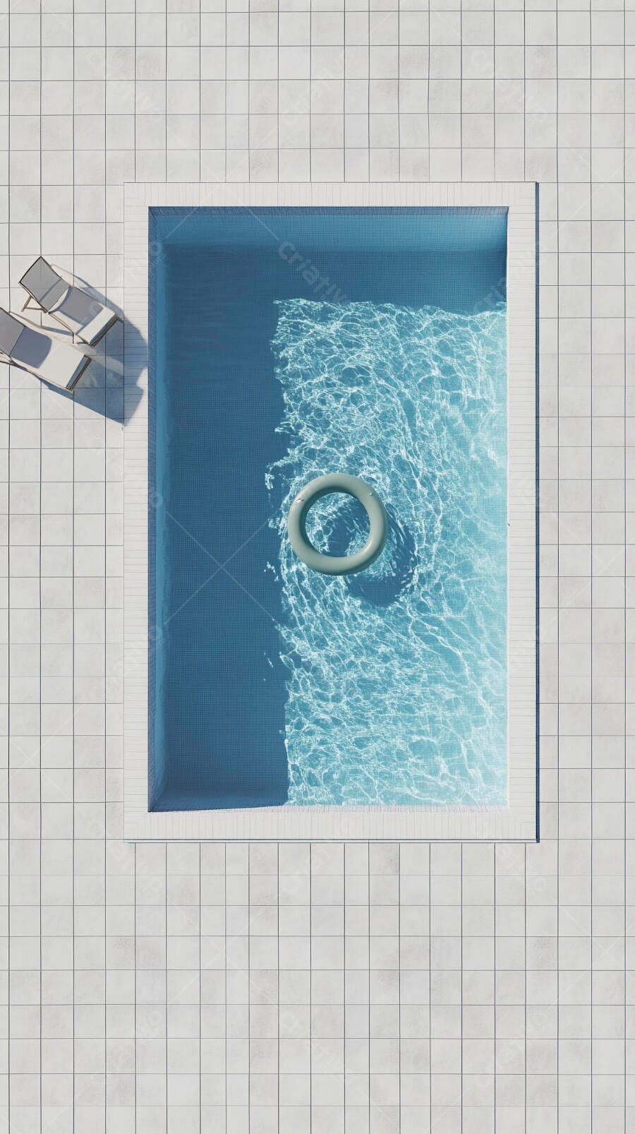 Foto Piscina Vista Superior Boia Cadeira de Sol Verão