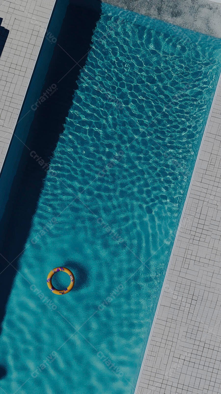 Foto Piscina com Boia Amarela Vista Aérea Verão