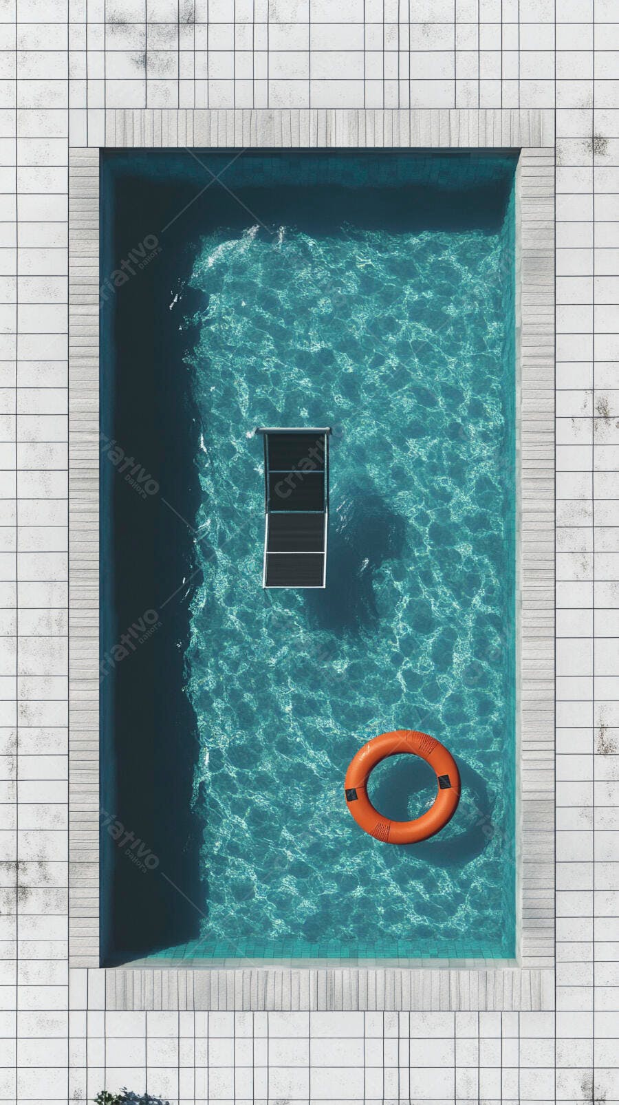 Foto Piscina Vista Aérea Boia Laranja Verão