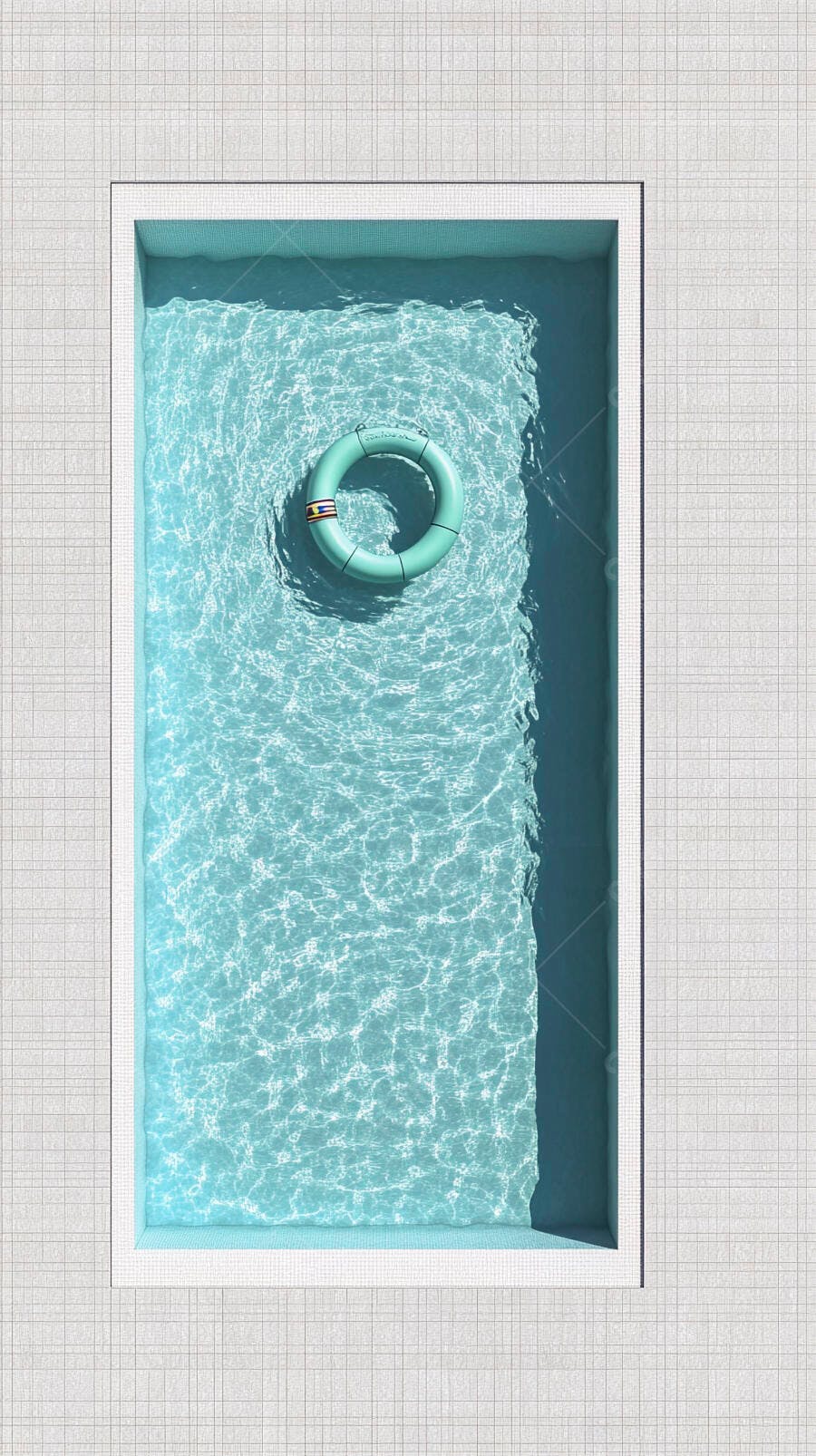 Foto Piscina Azul Boia Verde Vista Aérea Verão