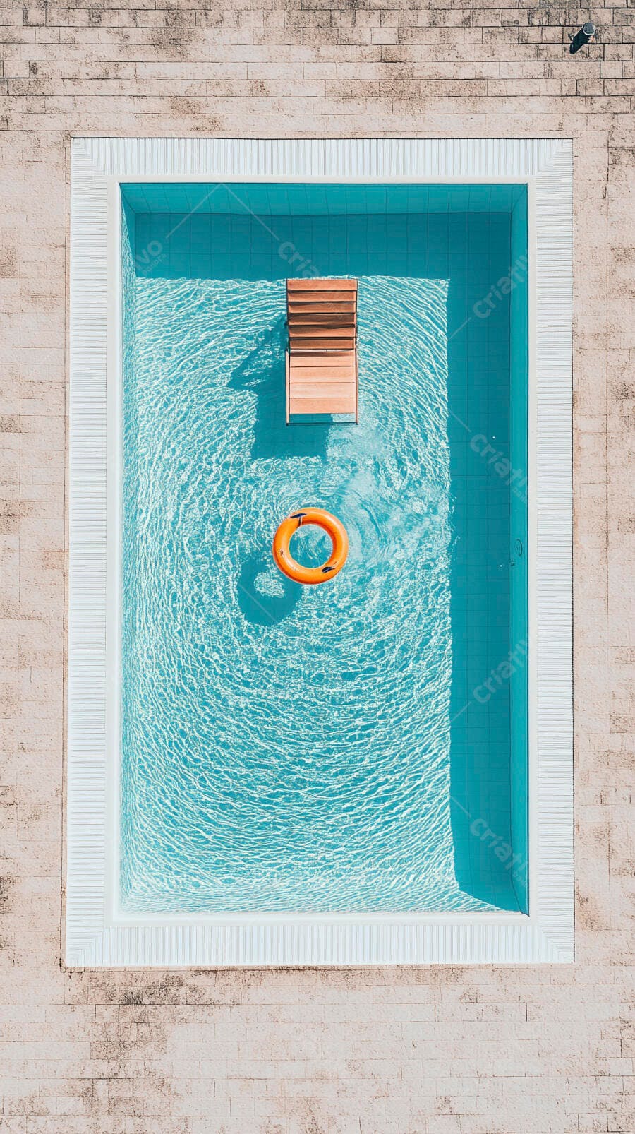 Foto Piscina Vista Aérea Boia Laranja Cadeira de Sol
