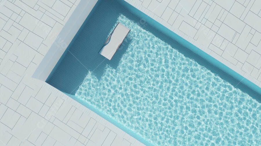 Foto Piscina Moderna Vista Aérea Boia Branca Verão