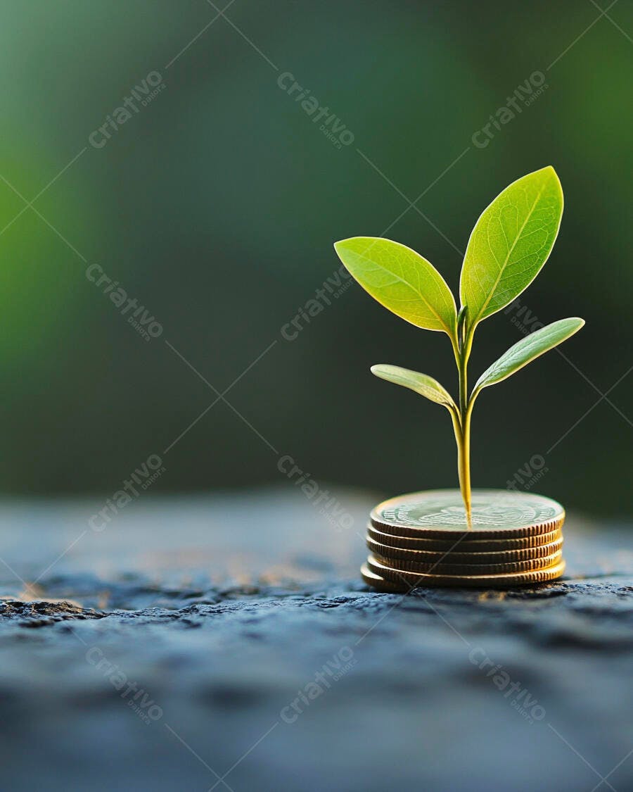 Foto Broto Crescendo Moedas Investimento Financeiro
