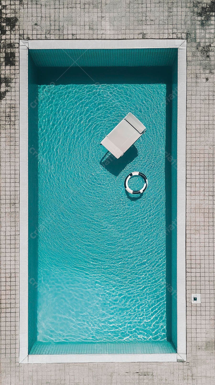 Foto Piscina Azul Vista Aérea Boia e Cadeira de Sol