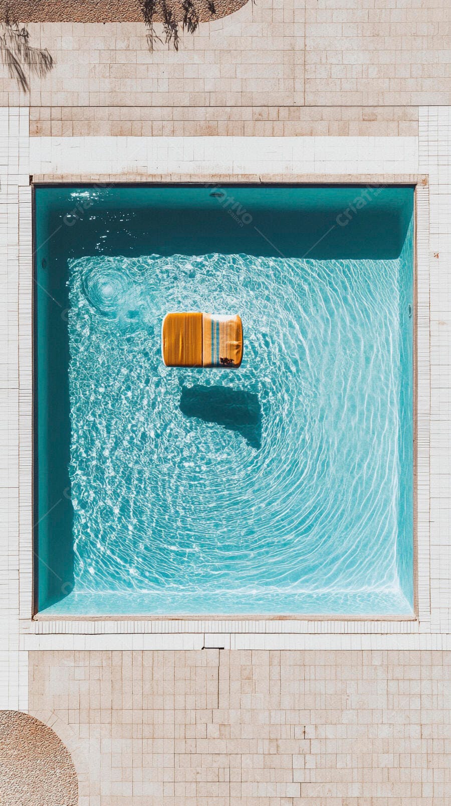 Foto Aérea Boia Flutuando Piscina Água Azul Verão
