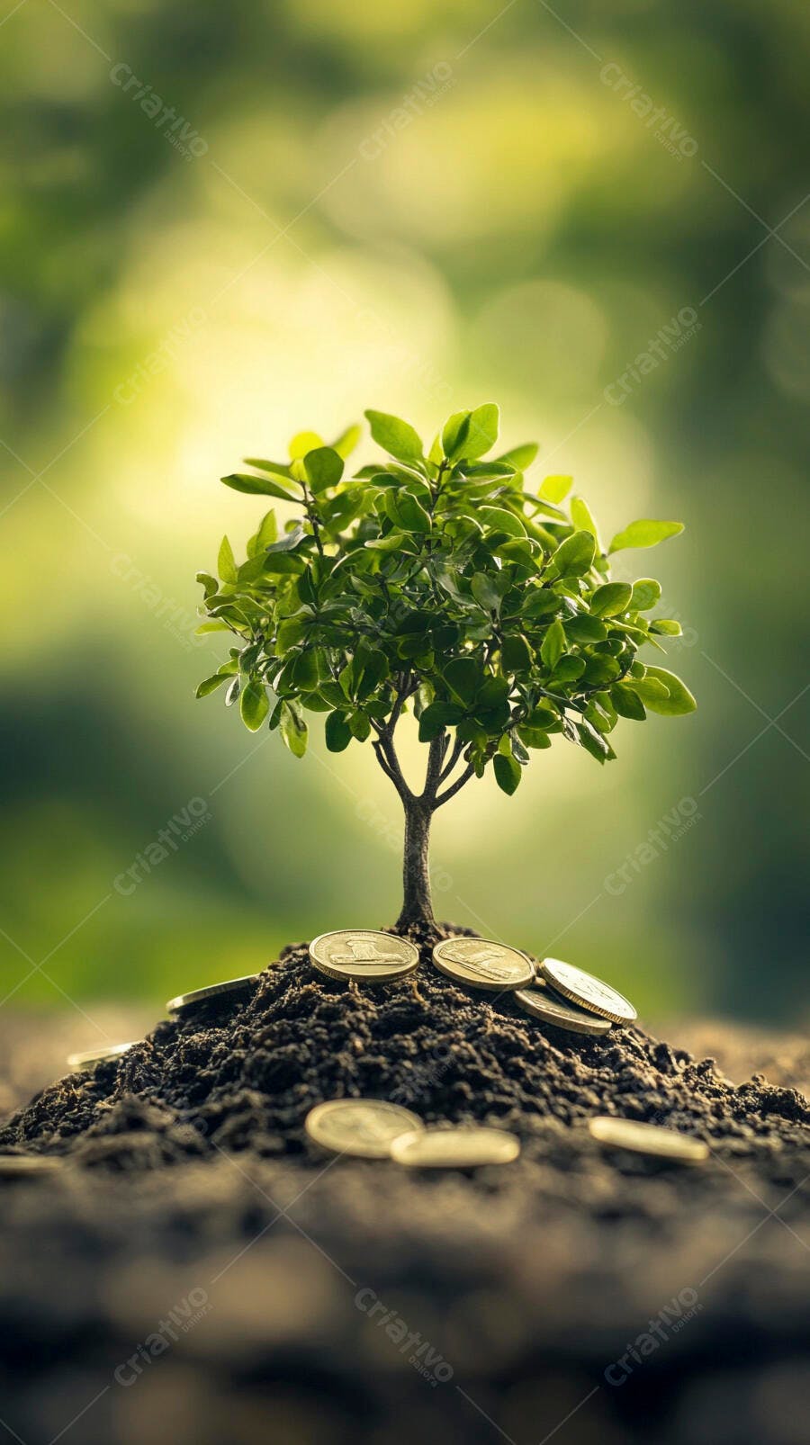 Foto Árvore Crescendo Moedas Terra Conceito Investimento