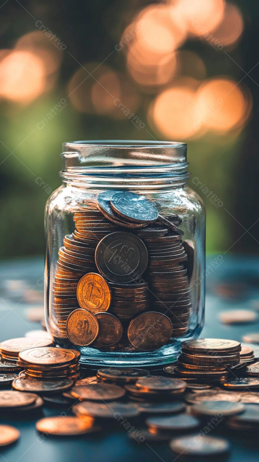 Foto Potes de Moedas Economia Investimento Financeiro