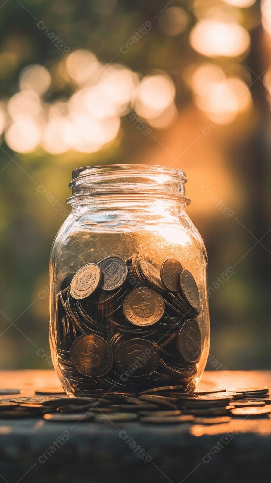 Foto Pote de Moedas Economia Investimento Poupança