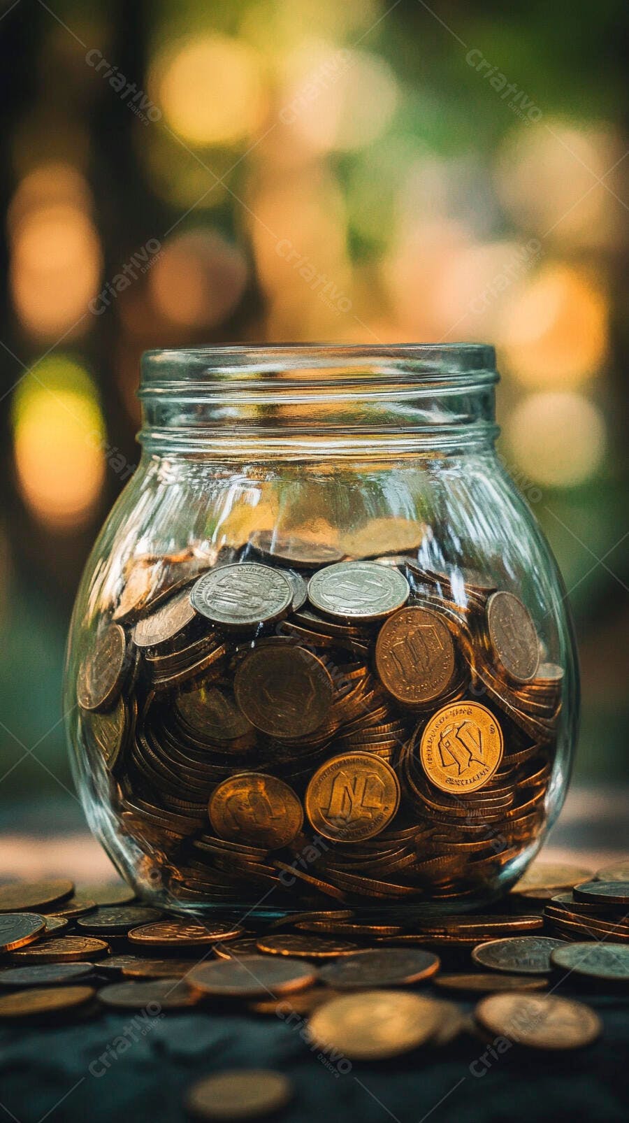 Foto Pote de Moedas Economia Investimento Financeiro