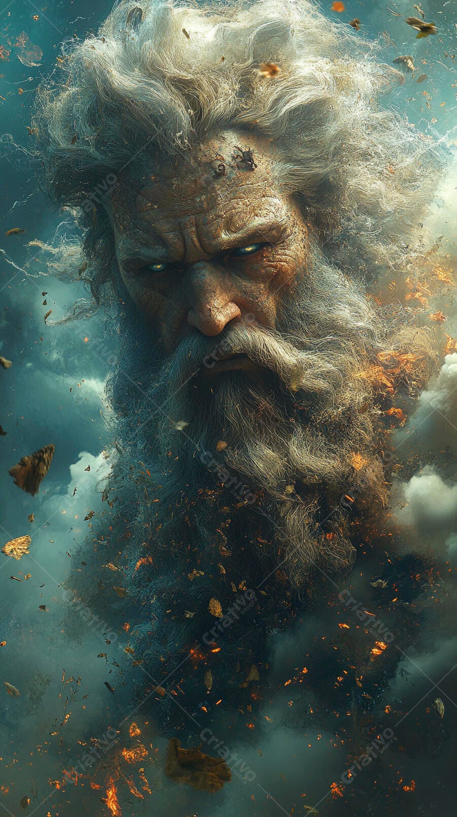 Foto Zeus Deus Grego Mitologia Poderoso Céu Nuvens