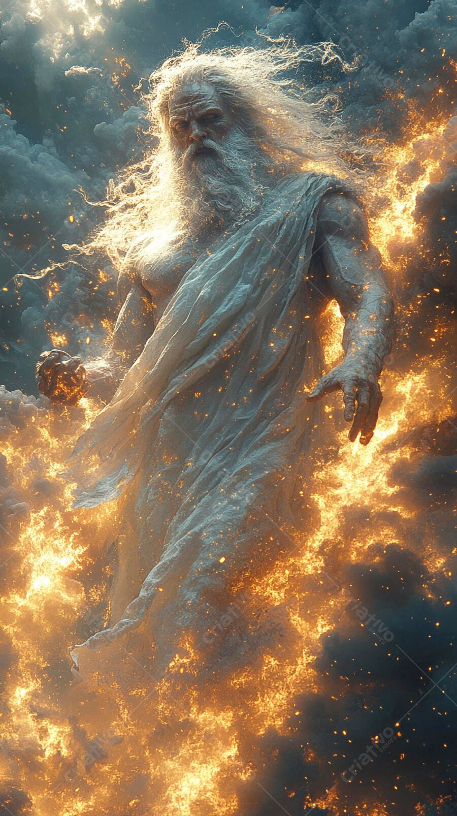 Foto Deus Zeus Mitologia Grega Nuvem Fogo