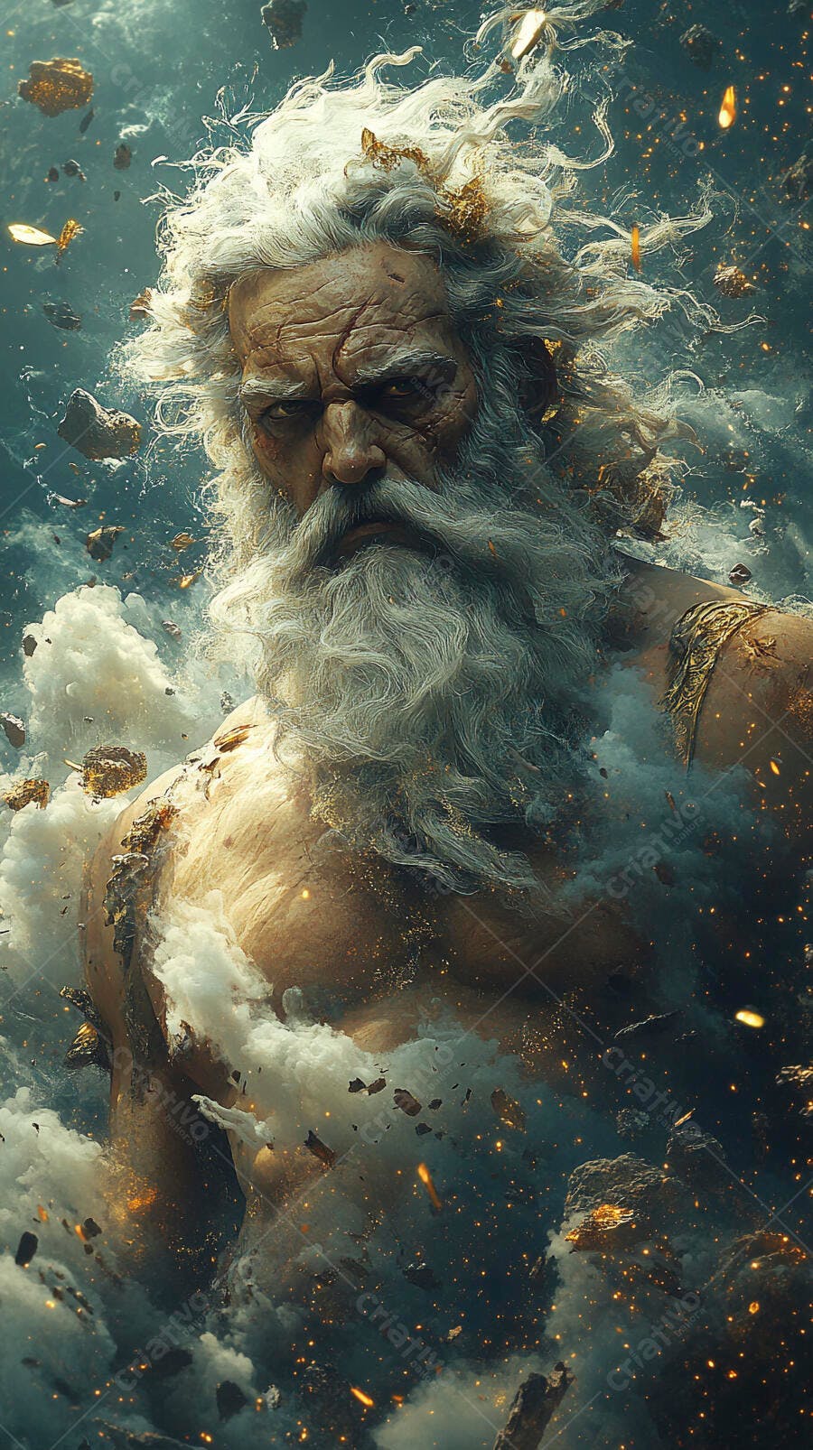 Foto Zeus Deus Grego Mitologia Nuvens Céu Estrelado