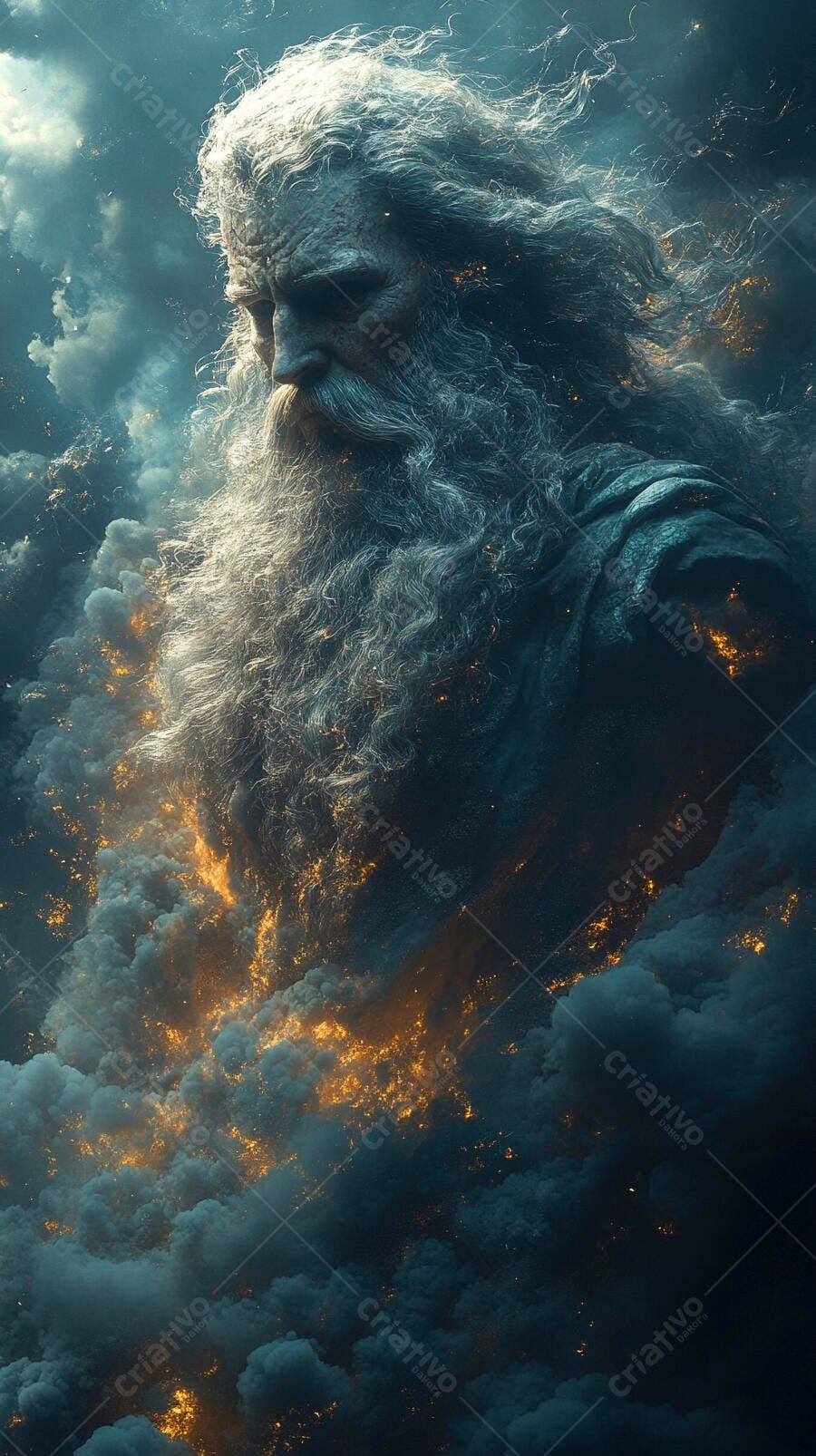 Foto Deus Zeus Mitologia Grega Nuvem Raios