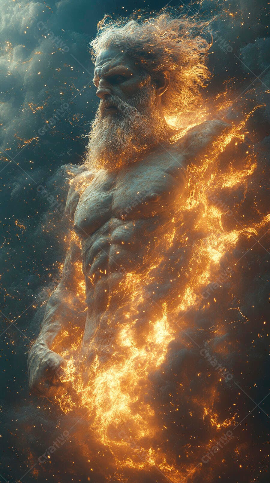 Foto Deus Grego Zeus Mitologia Grega Poder Fogo