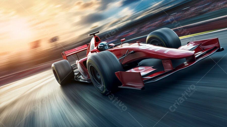 Foto Carro de Fórmula 1 Vermelho Corrida Pista Velocidade