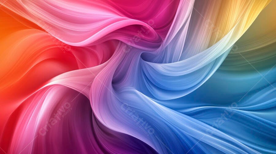 Fundo Abstrato Ondas Coloridas Vibrantes Design Moderno