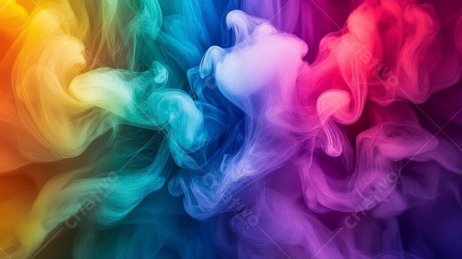Fumaça Colorida Abstrata Fundo Vibrante Textura Fluida