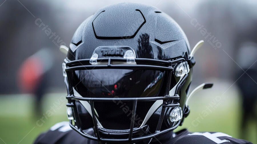 Foto Capacete Futebol Americano Preto Esporte Campo