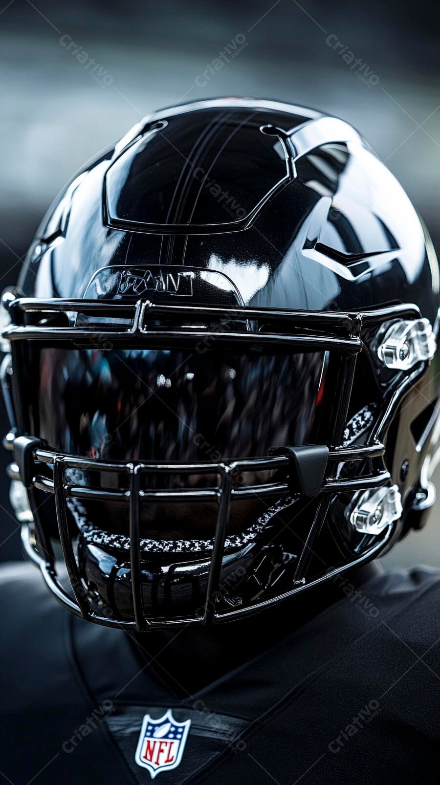 Foto Capacete Futebol Americano NFL Preto Esporte