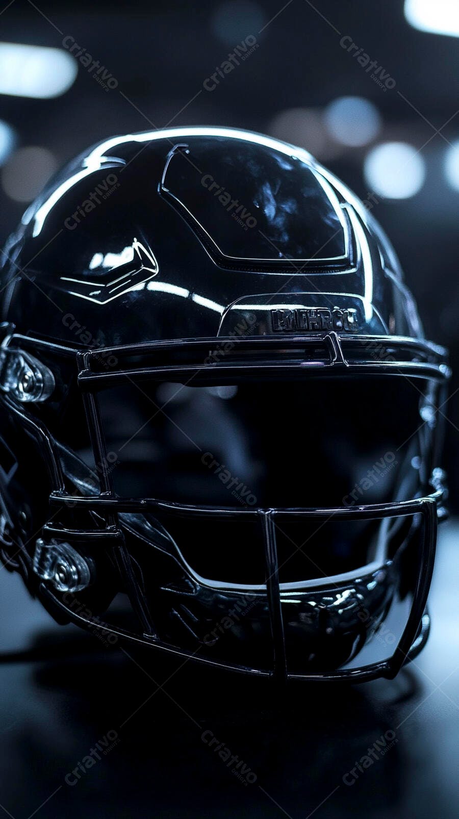 Foto Capacete Futebol Americano Preto Brilhante Esporte