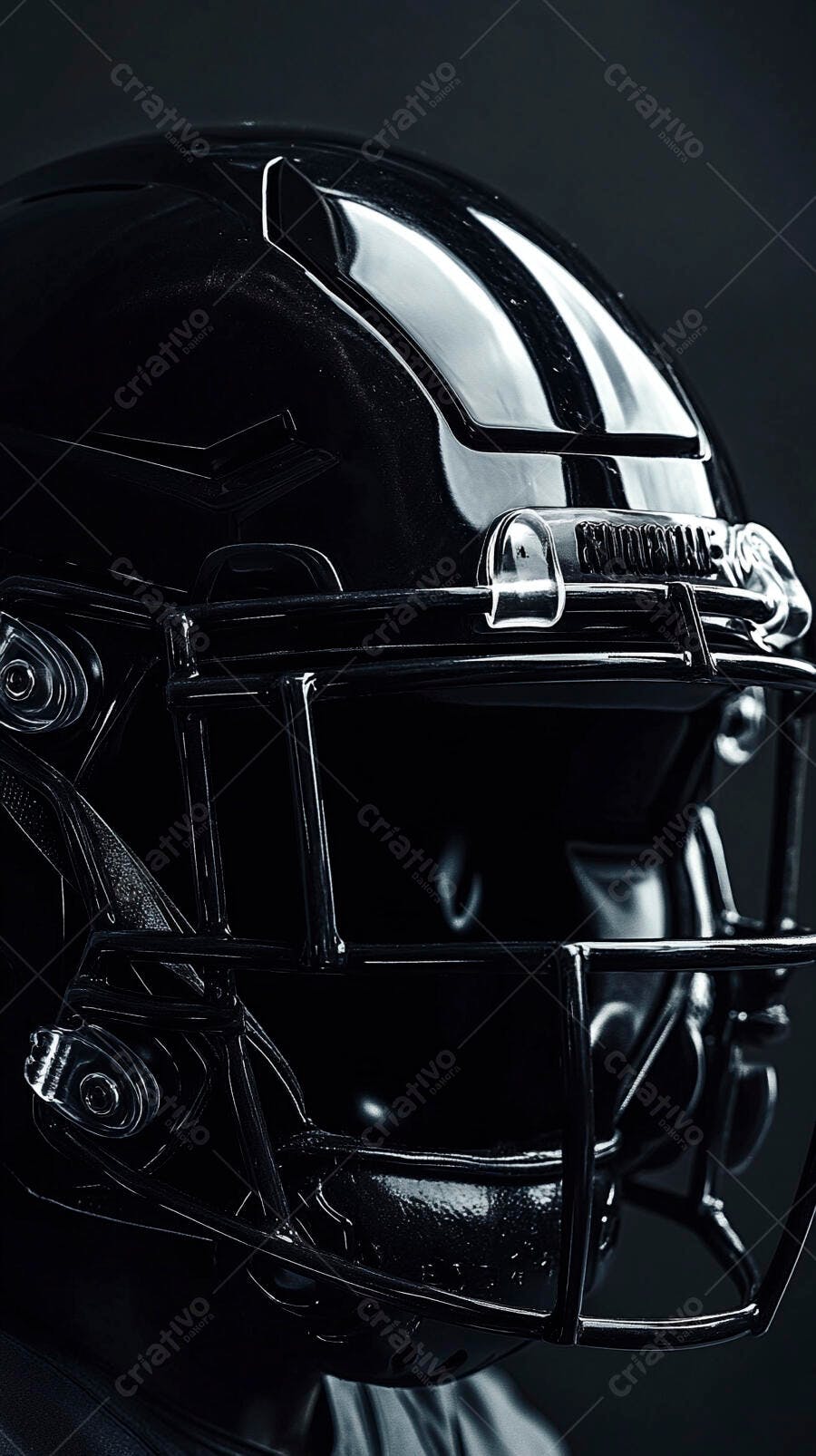 Foto Capacete Futebol Americano Preto Estúdio Escuro