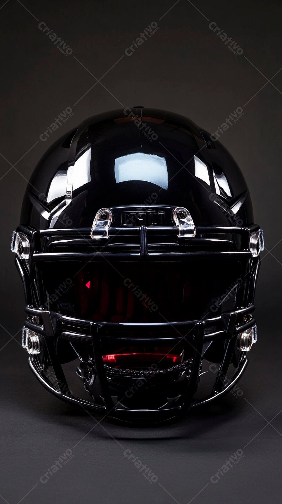 Foto Capacete Futebol Americano Preto Fundo Escuro Studio