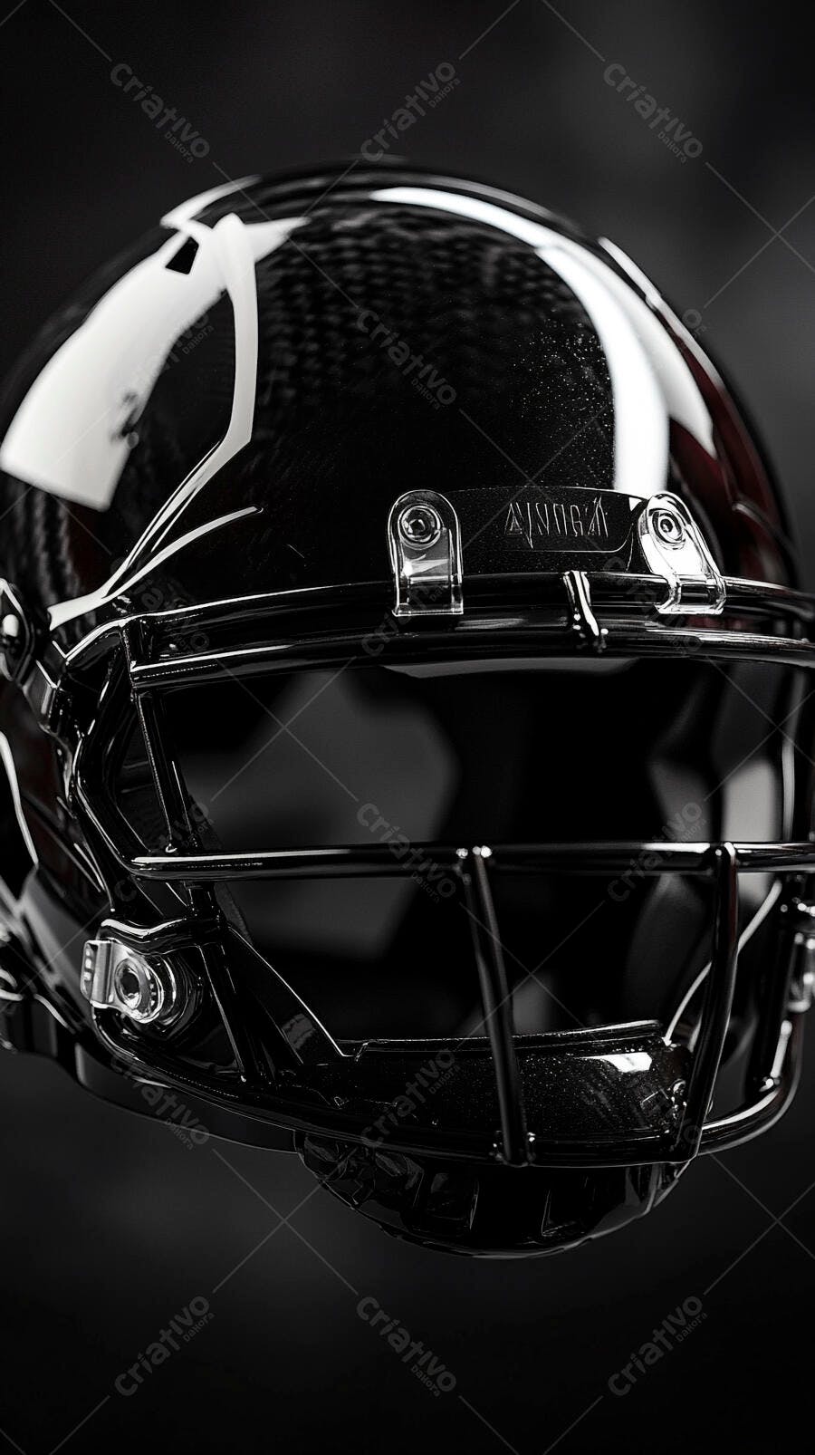 Foto Capacete Futebol Americano Preto Brilhante Esporte