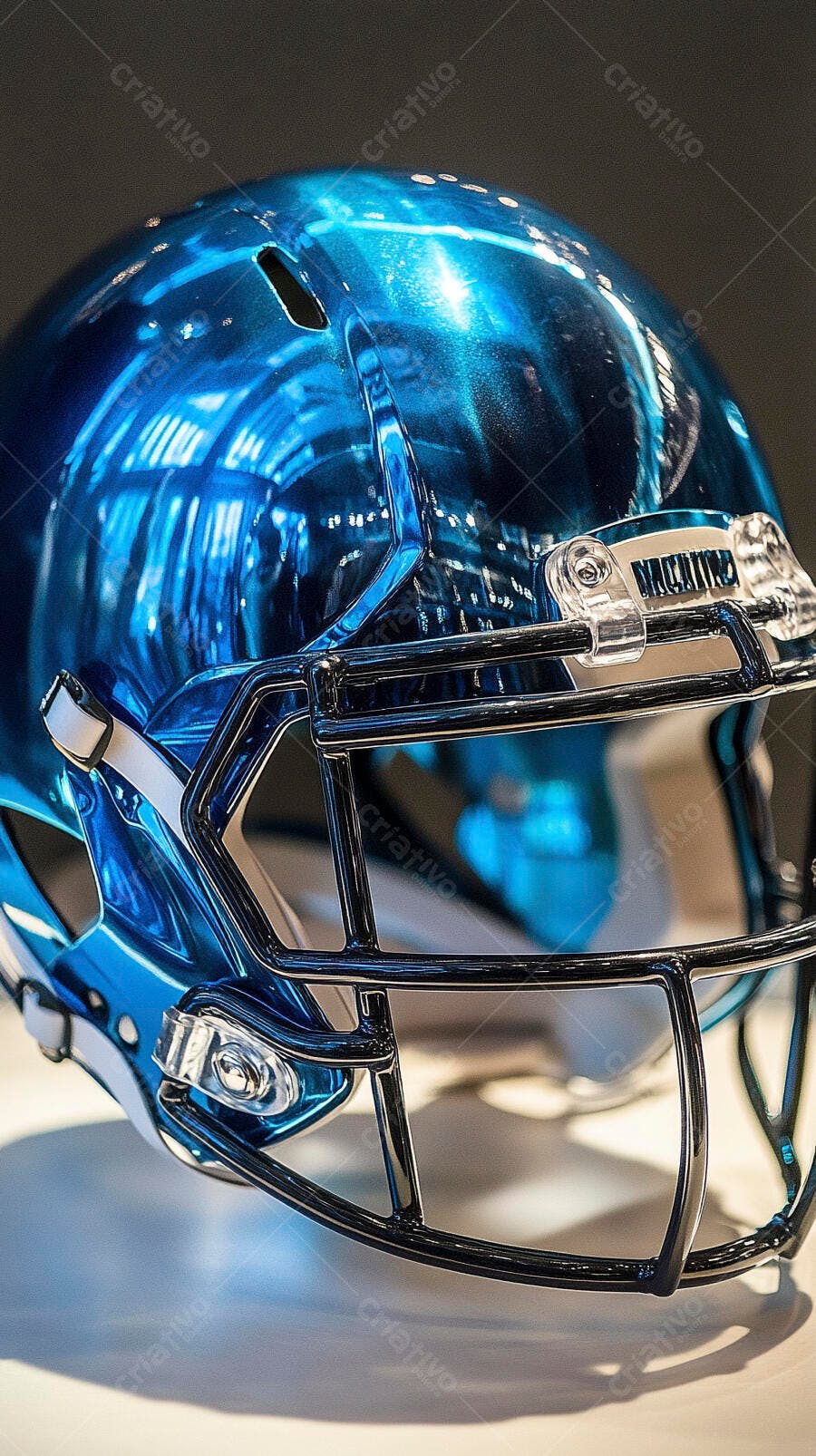 Foto Capacete Futebol Americano Azul Metálico Esporte