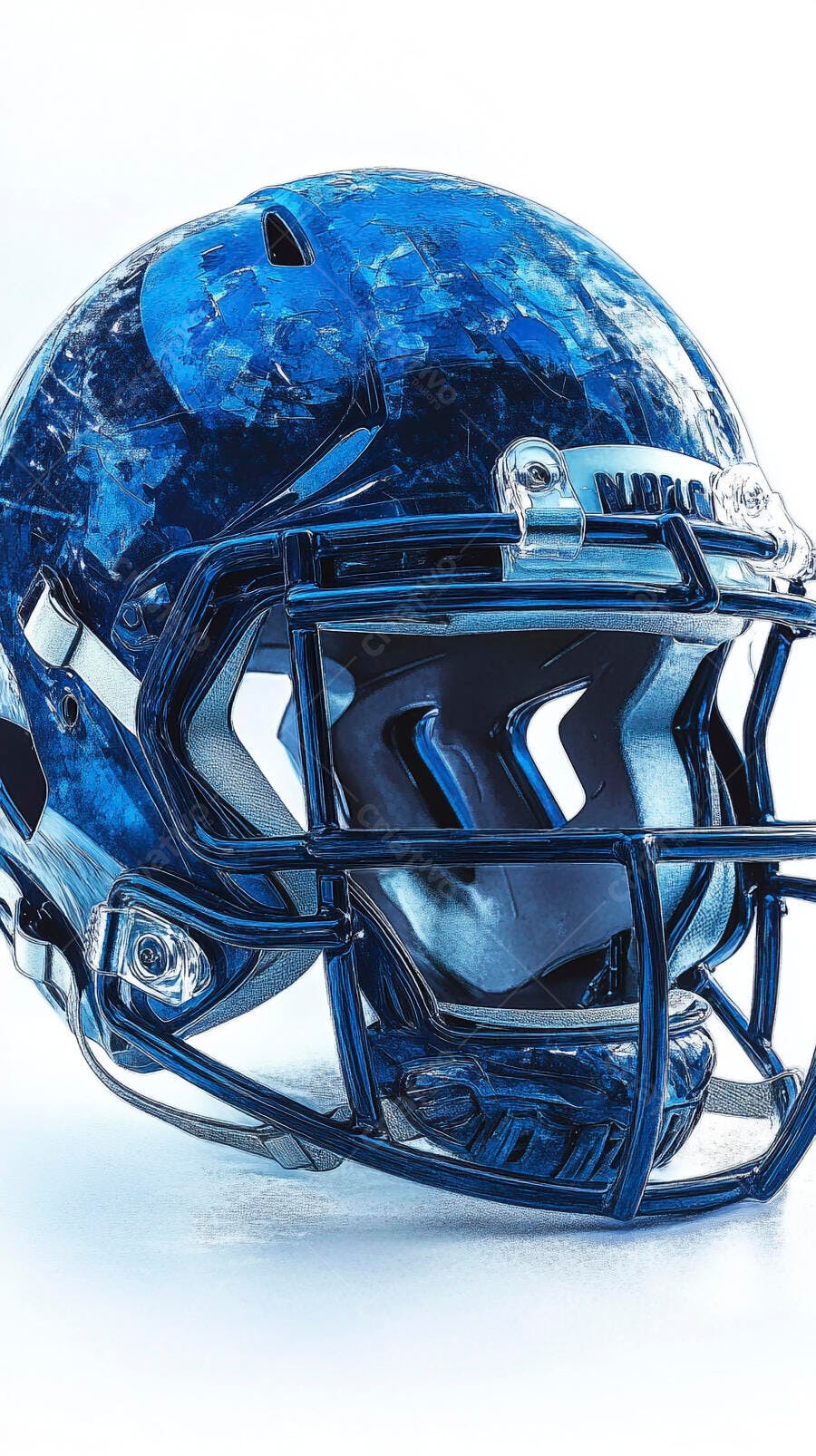 Foto Capacete Futebol Americano Azul Textura Abstrata Esporte