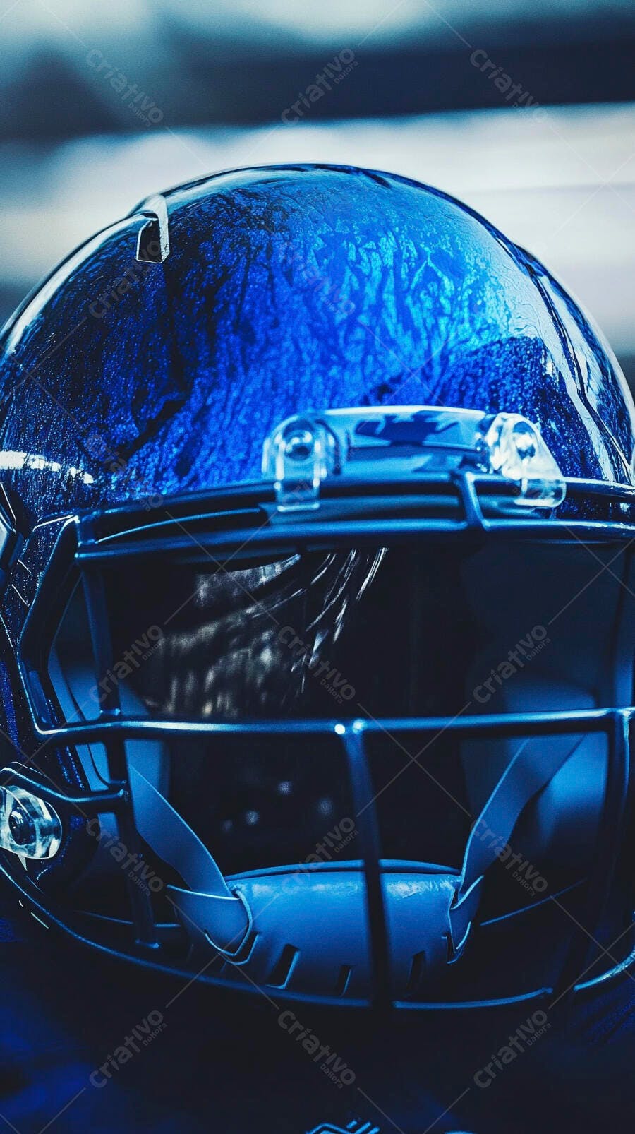 Foto Capacete Futebol Americano Azul Esporte Profissional