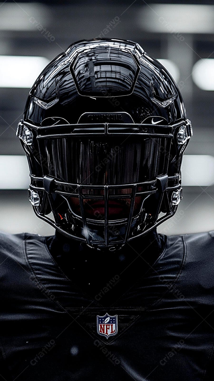Foto Capacete Futebol Americano NFL Preto Esporte