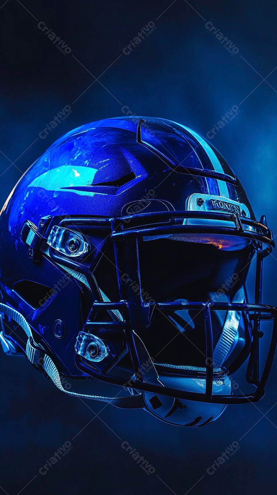 Foto Capacete Futebol Americano Azul Escuro Studio