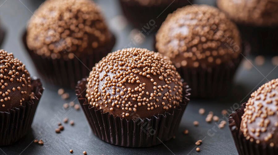 Foto Brigadeiro Gourmet Granulado Chocolate Doce Festa