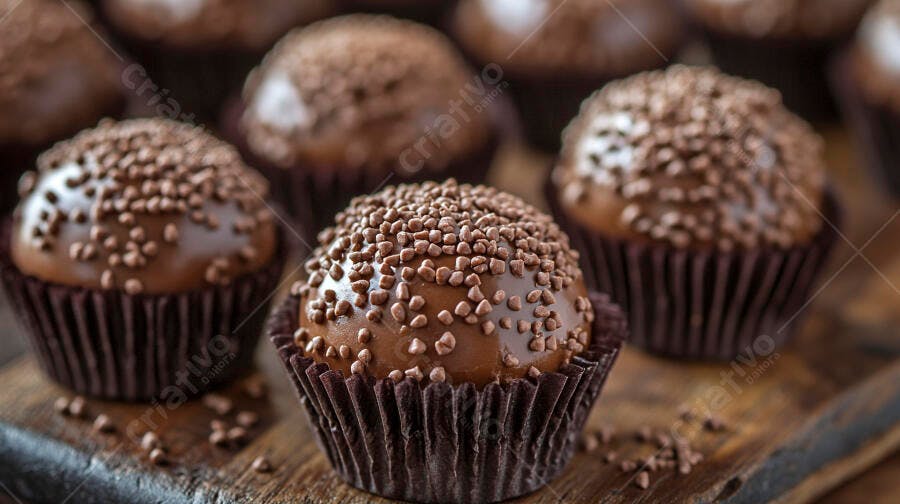 Foto Brigadeiro Gourmet Chocolate Granulado Doce Festa