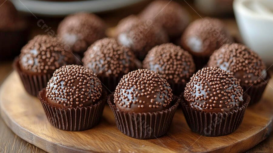 Foto Brigadeiro Gourmet com Granulado em Forminhas Doces de Festa