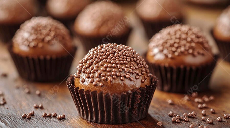 Foto Brigadeiro Gourmet Tradicional com Granulado Chocolate