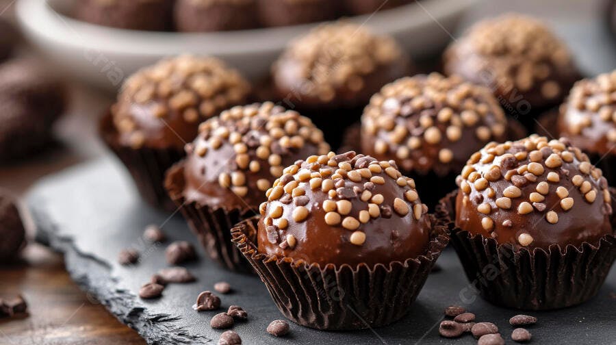 Foto Brigadeiro Gourmet Granulado Chocolate Doce Festa