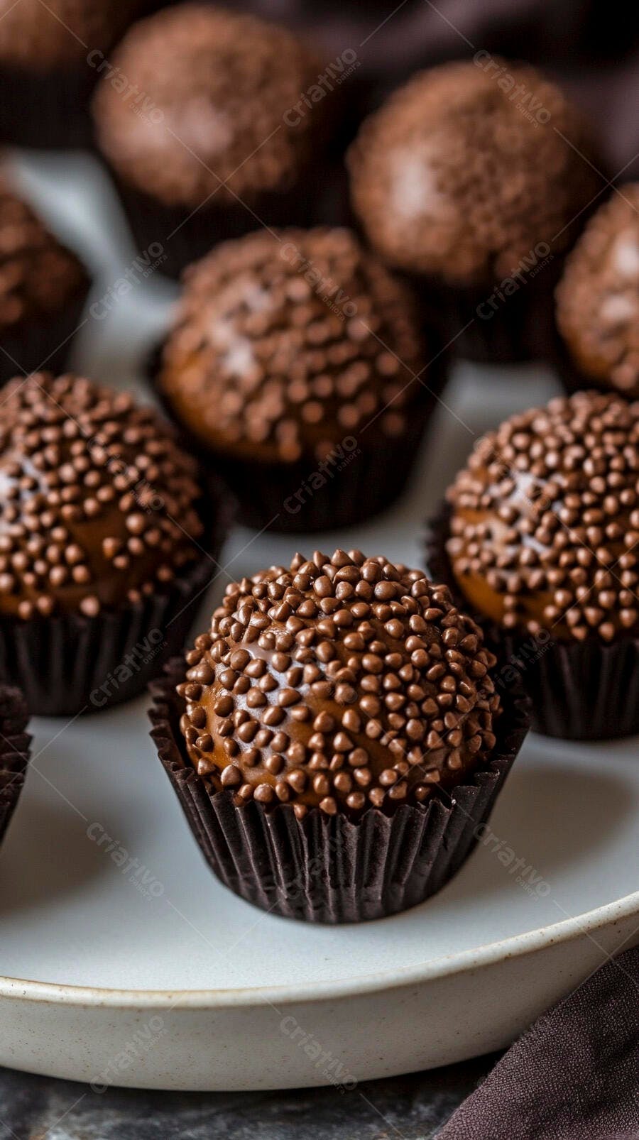 Foto Brigadeiros Gourmet Granulado Chocolate Festa