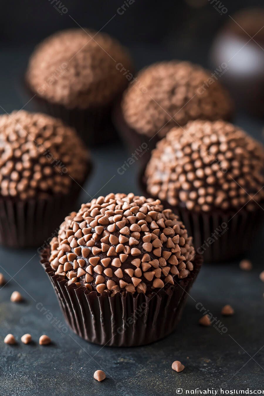 Foto Brigadeiro Gourmet Granulado Chocolate Escuro