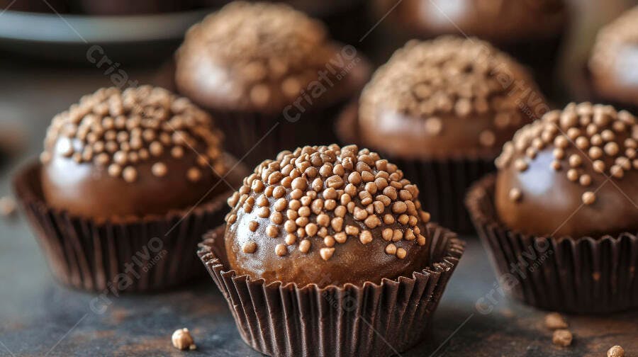 Foto Brigadeiro Gourmet Granulado Chocolate Doce Festa