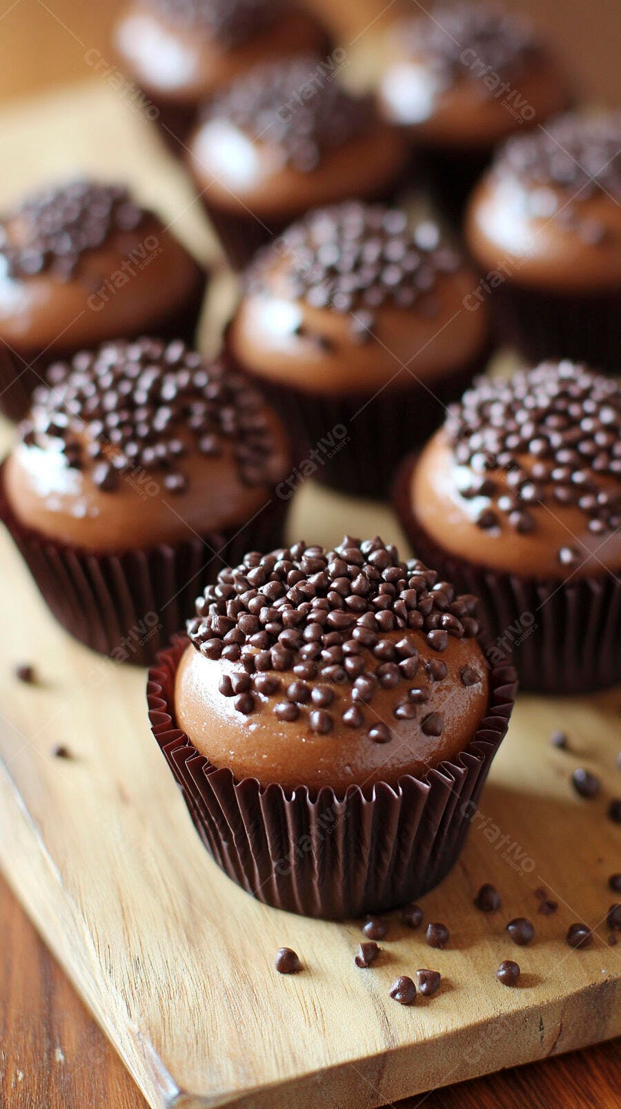 Foto Cupcake de Chocolate com Granulado Doce Confeitaria