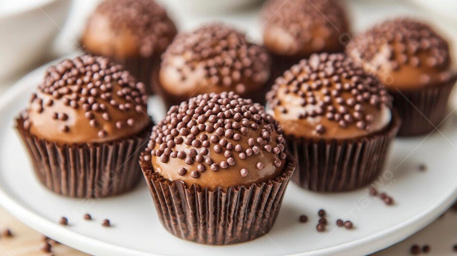 Foto Brigadeiros Gourmet Chocolate Granulado Festa Aniversário