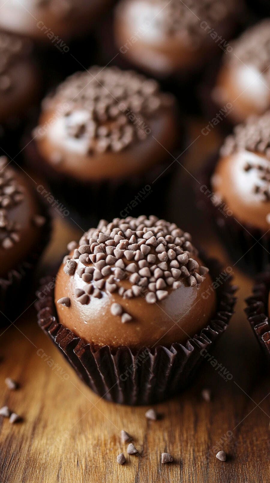 Foto Brigadeiro Gourmet Granulado Chocolate Escuro