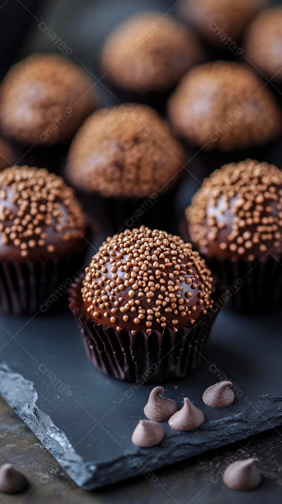 Foto Brigadeiro Gourmet Granulado Chocolate Escuro