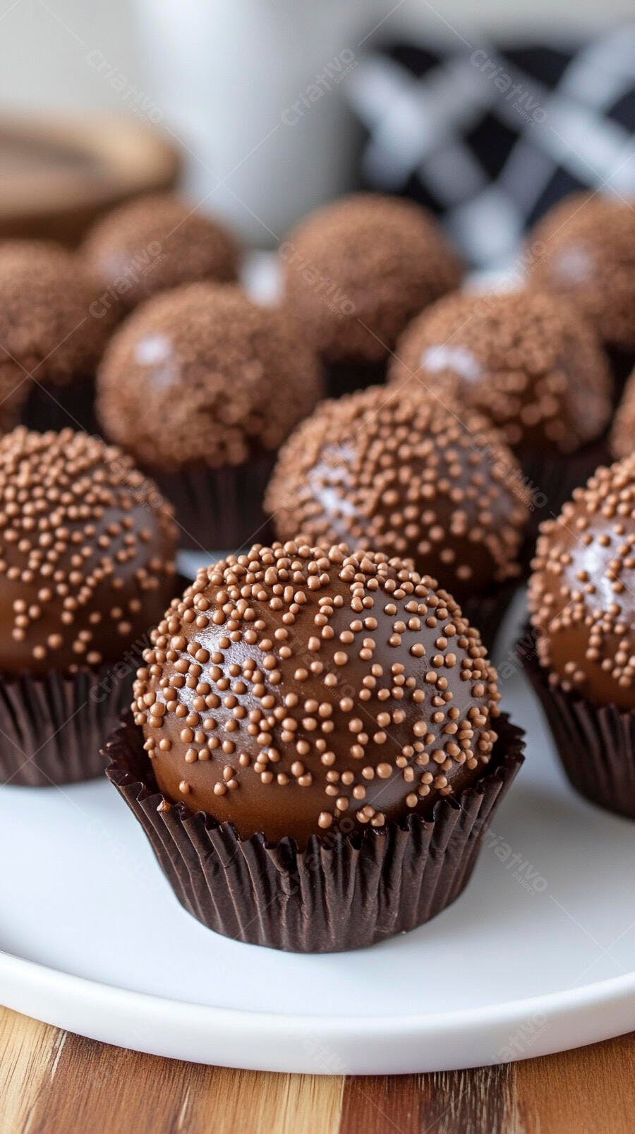 Foto Brigadeiros Gourmet Granulado Chocolate Festa