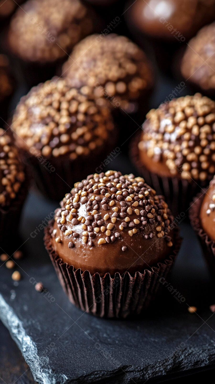 Foto Brigadeiro Gourmet Granulado Chocolate Escuro
